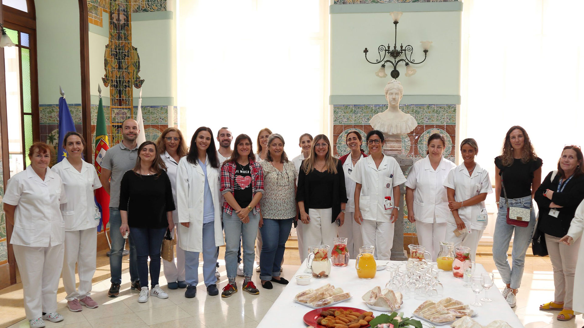 Grupo de enfermeiros do Hospital Ortopédico de Sant’Ana
